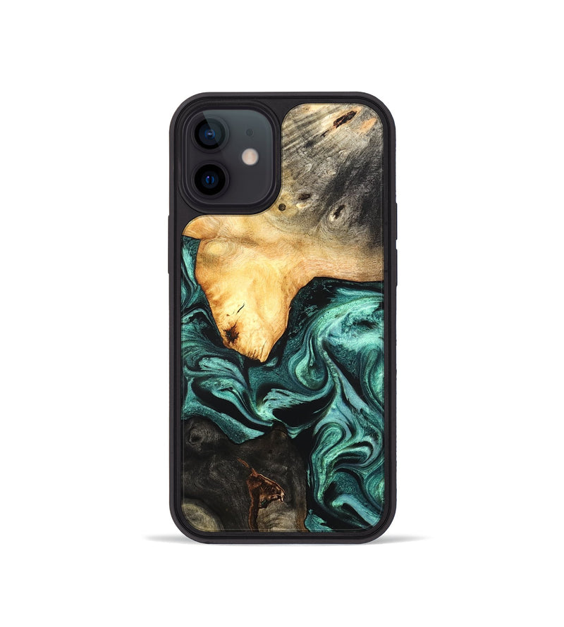 iPhone 12 mini Wood Phone Case - Damion (Green, 831767)
