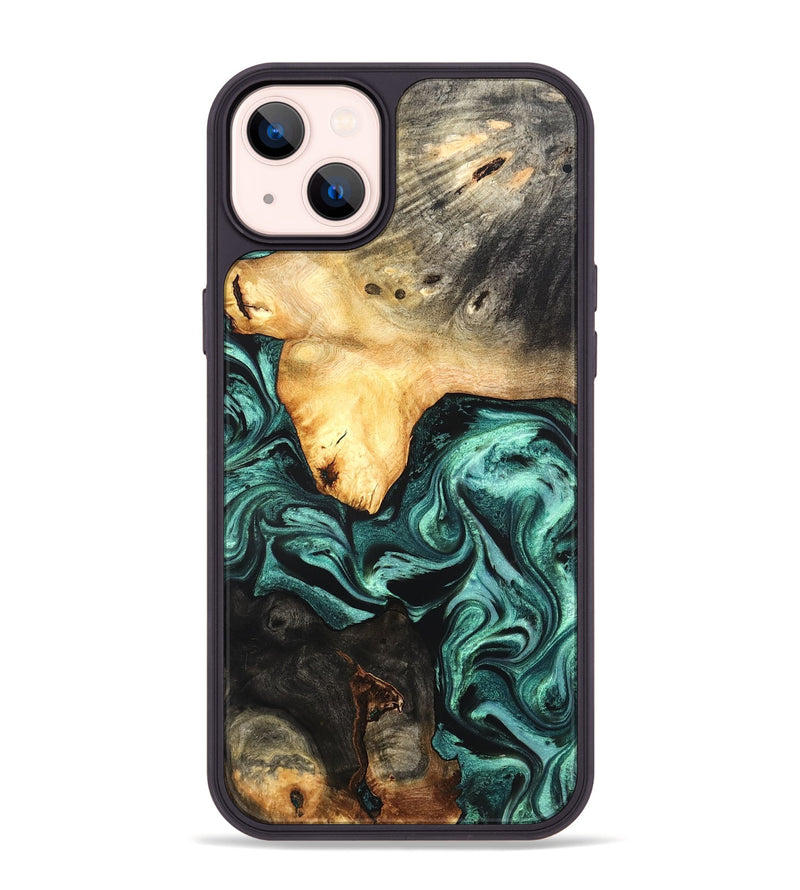 iPhone 14 Plus Wood Phone Case - Damion (Green, 831767)
