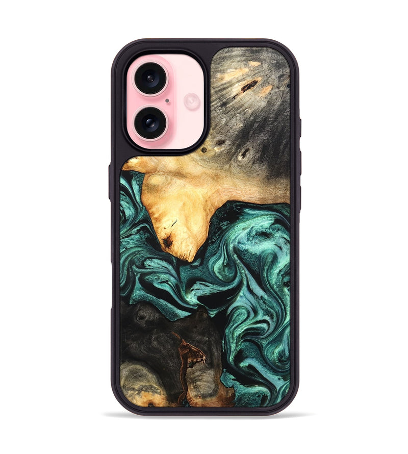 iPhone 16 Wood Phone Case - Damion (Green, 831767)
