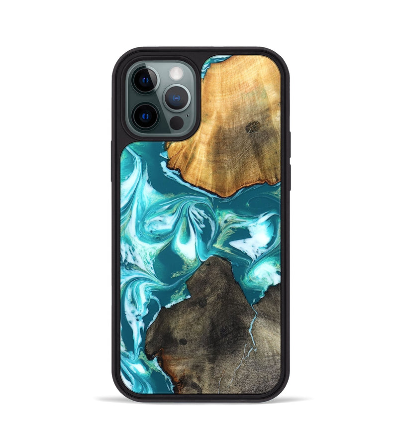 iPhone 12 Pro Wood Phone Case - Almeda (Green, 831768)
