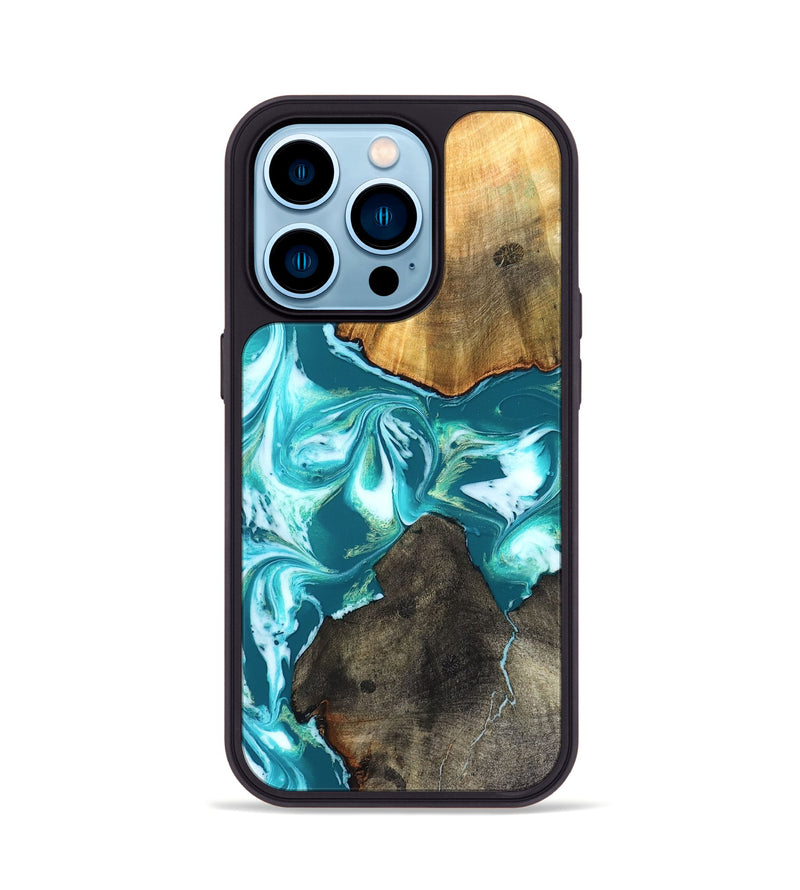 iPhone 14 Pro Wood Phone Case - Almeda (Green, 831768)