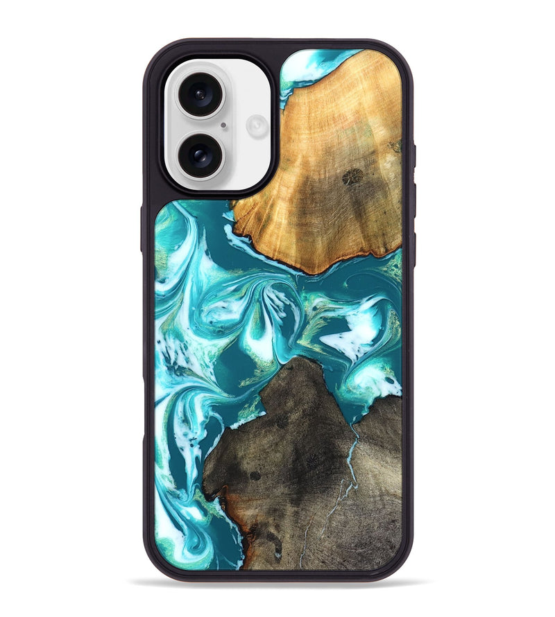 iPhone 16 Plus Wood Phone Case - Almeda (Green, 831768)