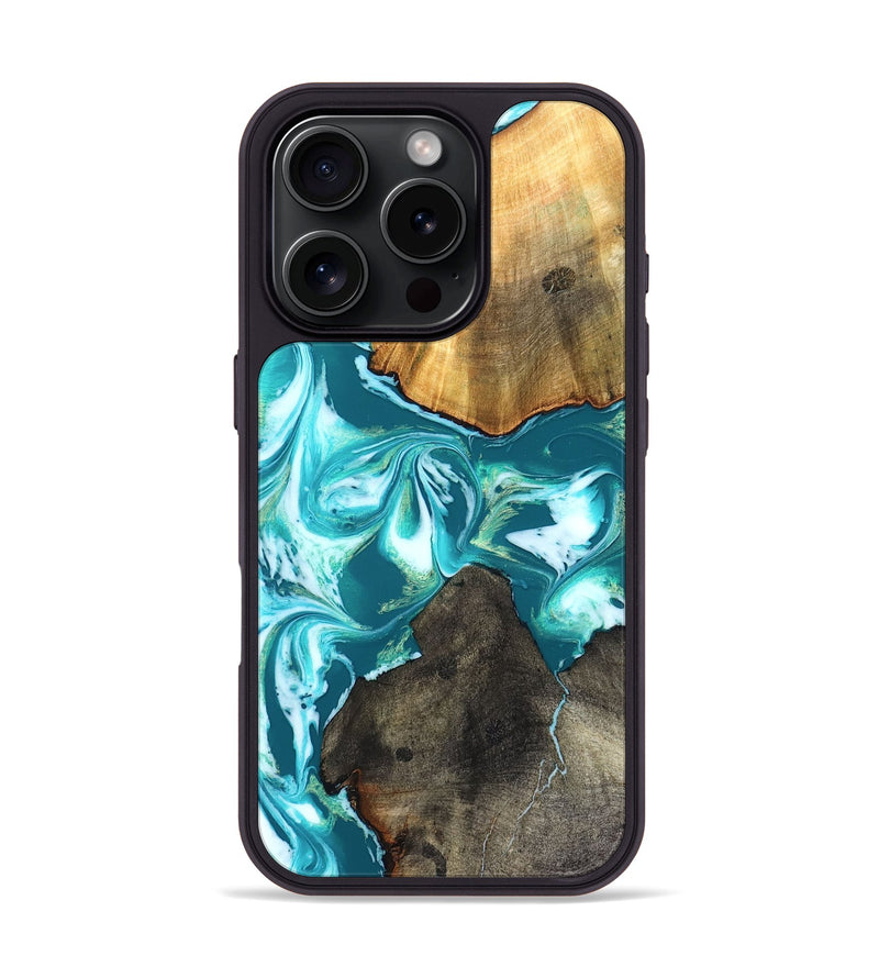 iPhone 16 Pro Wood Phone Case - Almeda (Green, 831768)