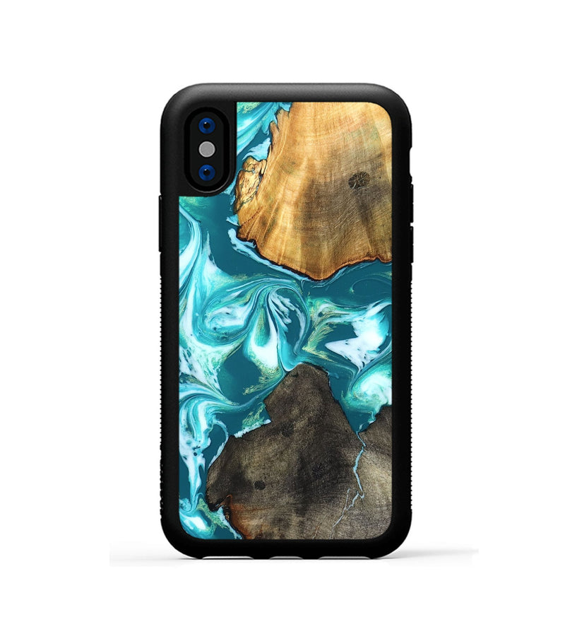 iPhone Xs Wood Phone Case - Almeda (Green, 831768)