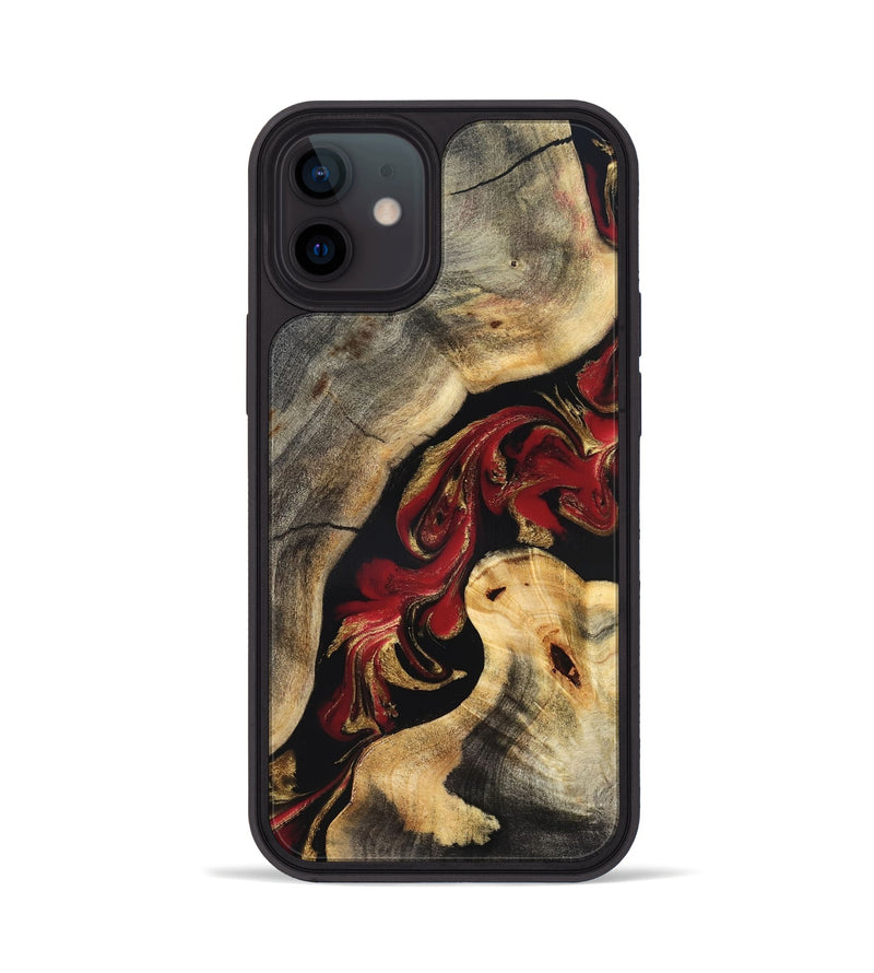 iPhone 12 Wood Phone Case - Yoselin (Red, 831769)