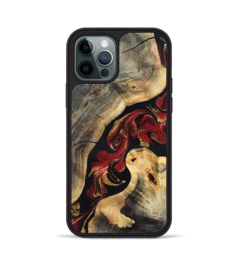 iPhone 12 Pro Wood Phone Case - Yoselin (Red, 831769)