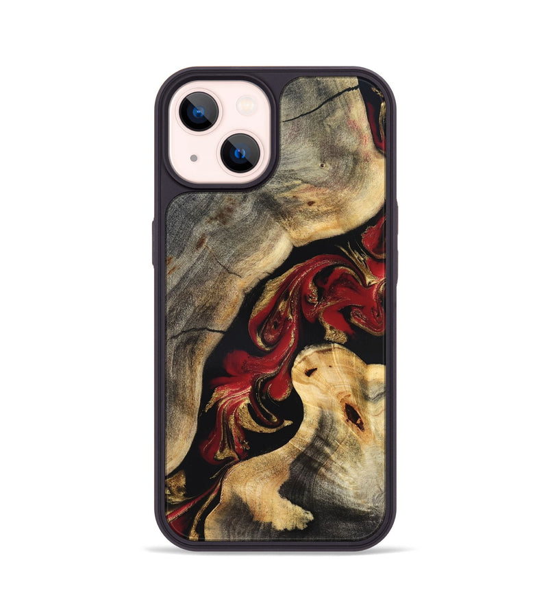 iPhone 14 Wood Phone Case - Yoselin (Red, 831769)