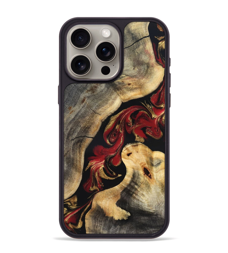 iPhone 15 Pro Max Wood Phone Case - Yoselin (Red, 831769)