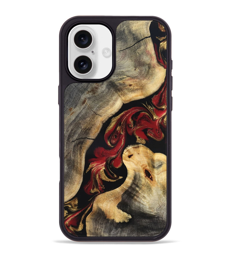 iPhone 16 Plus Wood Phone Case - Yoselin (Red, 831769)
