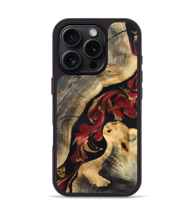 iPhone 16 Pro Wood Phone Case - Yoselin (Red, 831769)