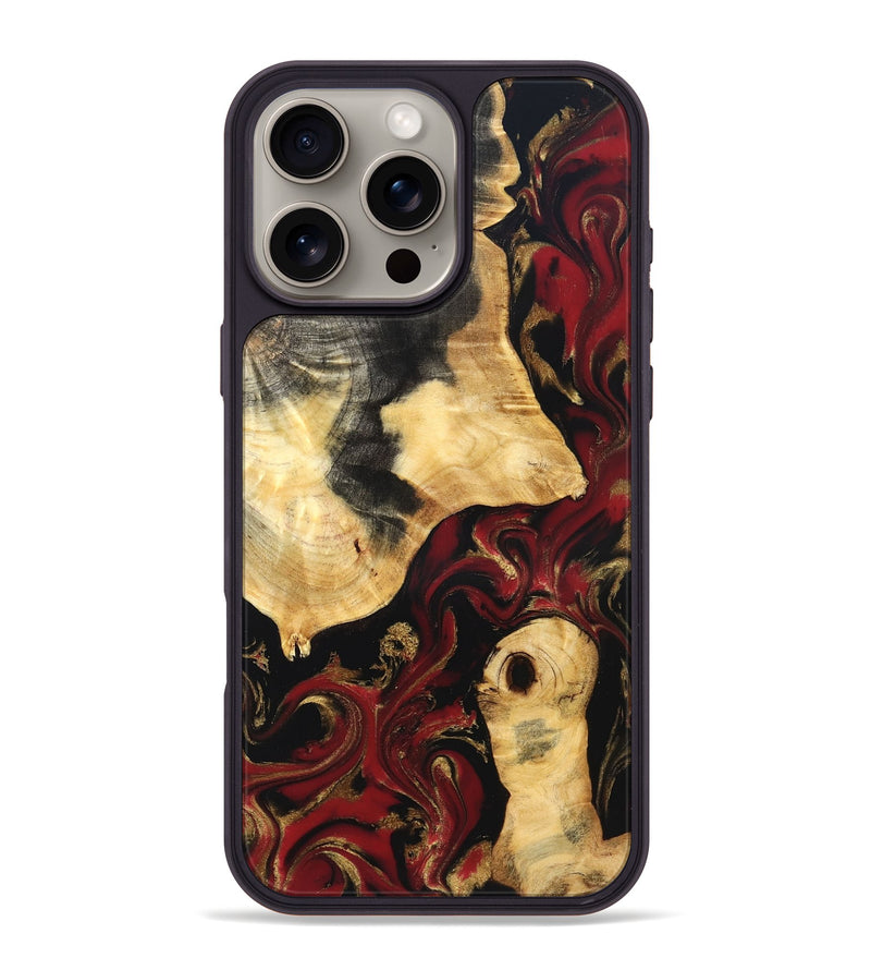 iPhone 16 Pro Max Wood Phone Case - Mariana (Red, 831770)