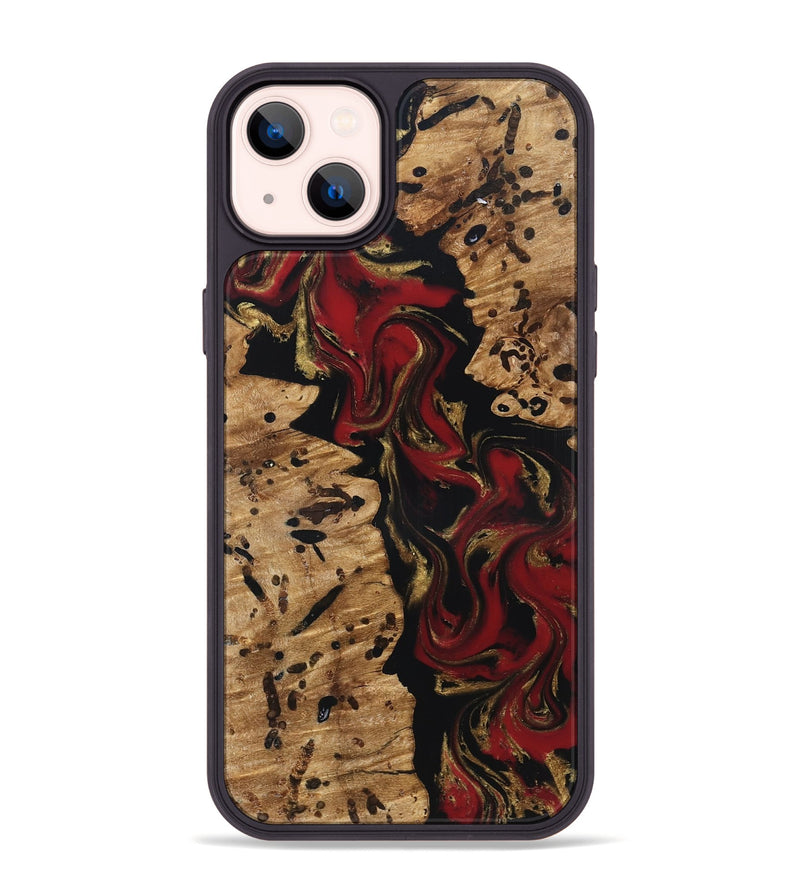 iPhone 14 Plus Wood Phone Case - Katlin (Red, 831771)
