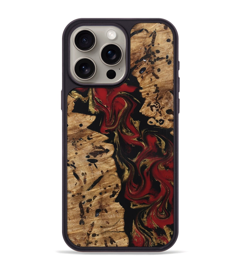 iPhone 15 Pro Max Wood Phone Case - Katlin (Red, 831771)