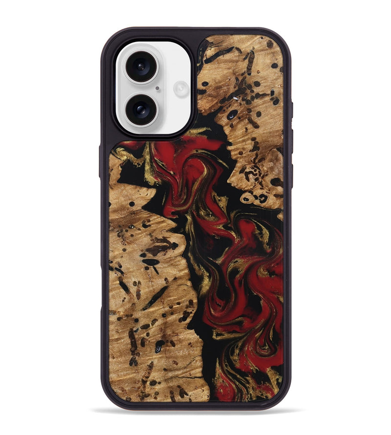 iPhone 16 Plus Wood Phone Case - Katlin (Red, 831771)