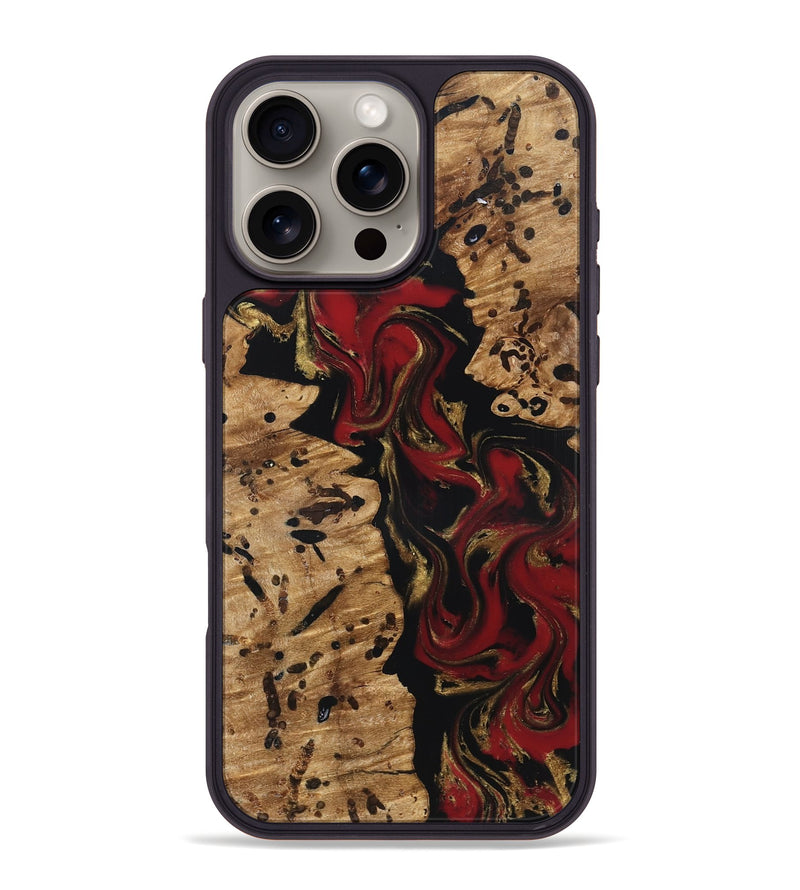 iPhone 16 Pro Max Wood Phone Case - Katlin (Red, 831771)