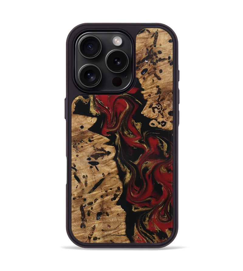 iPhone 16 Pro Wood Phone Case - Katlin (Red, 831771)