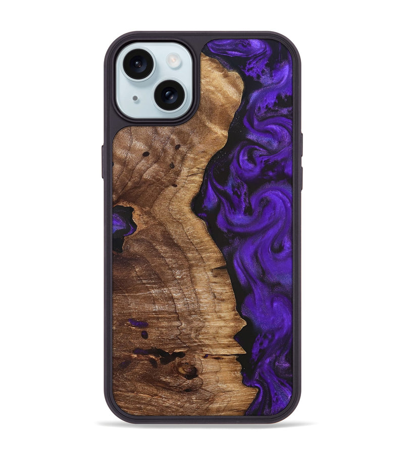 iPhone 15 Plus Wood Phone Case - Ryder (Purple, 831772)