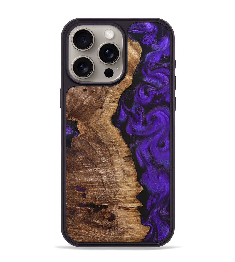 iPhone 15 Pro Max Wood Phone Case - Ryder (Purple, 831772)