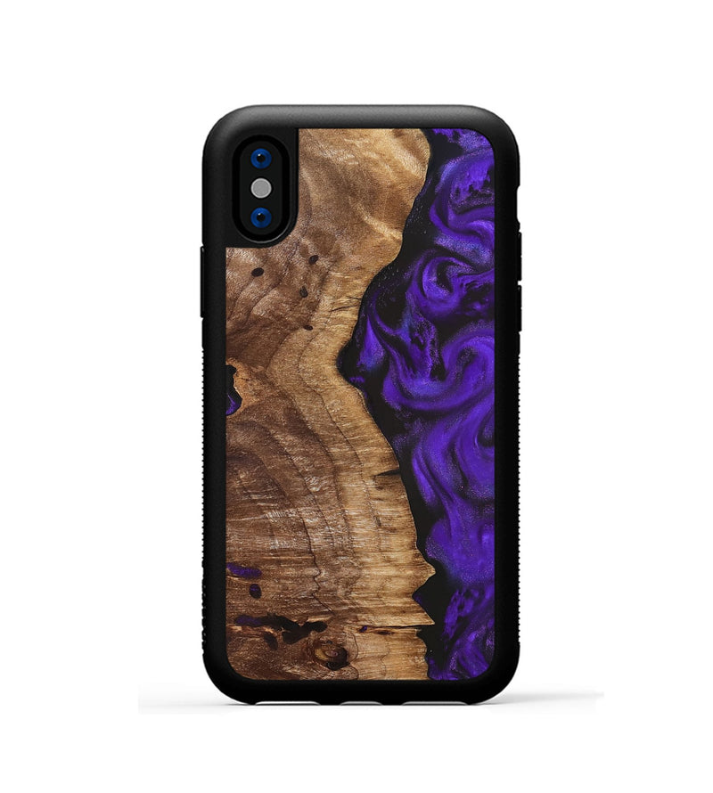 iPhone Xs Wood Phone Case - Ryder (Purple, 831772)