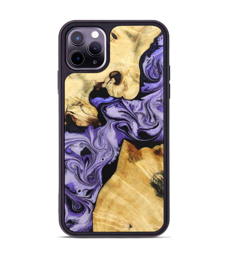 iPhone 11 Pro Max Wood Phone Case - Hakeem (Purple, 831773)