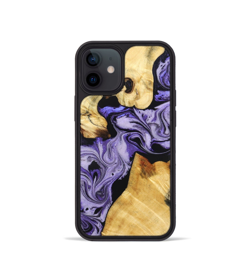iPhone 12 mini Wood Phone Case - Hakeem (Purple, 831773)