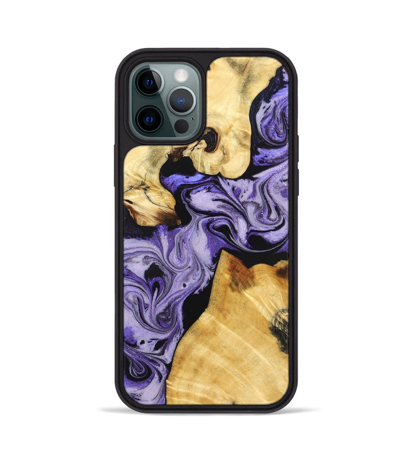 iPhone 12 Pro Wood Phone Case - Hakeem (Purple, 831773)