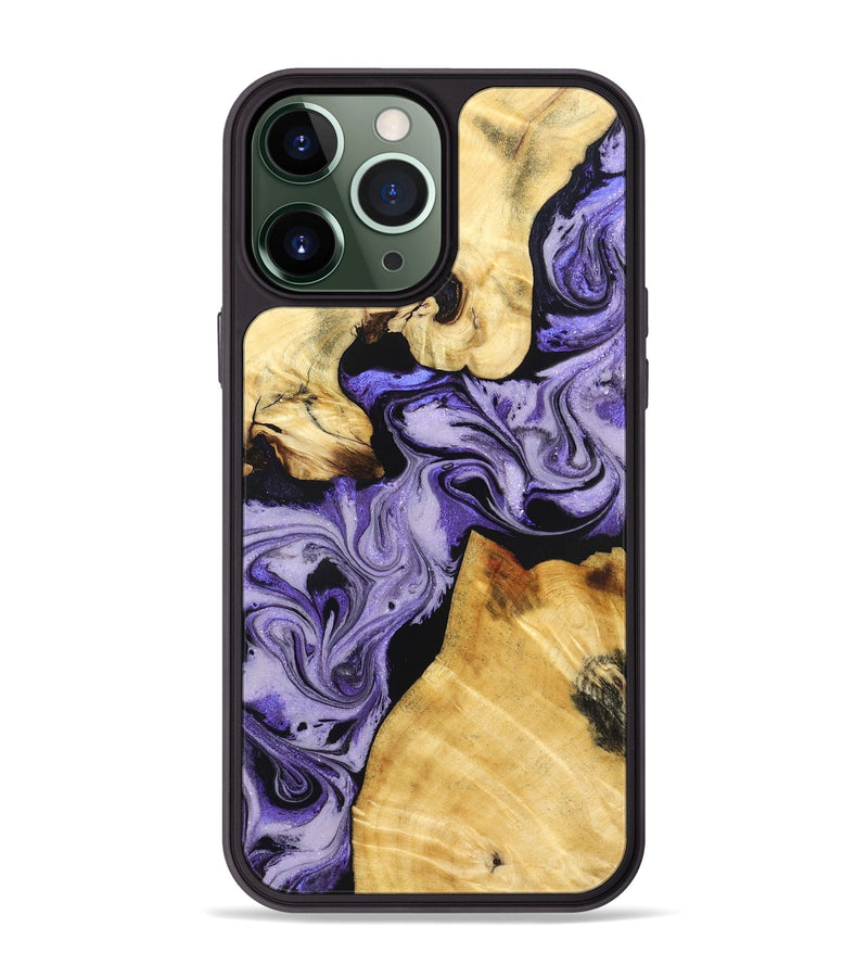 iPhone 13 Pro Max Wood Phone Case - Hakeem (Purple, 831773)