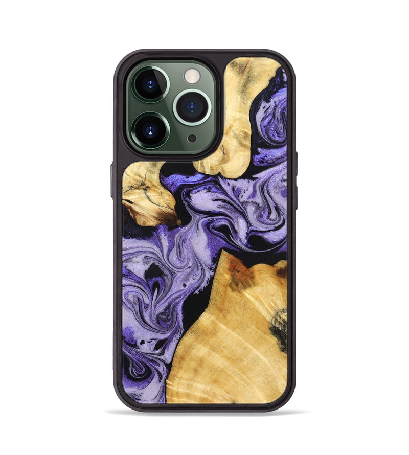 iPhone 13 Pro Wood Phone Case - Hakeem (Purple, 831773)