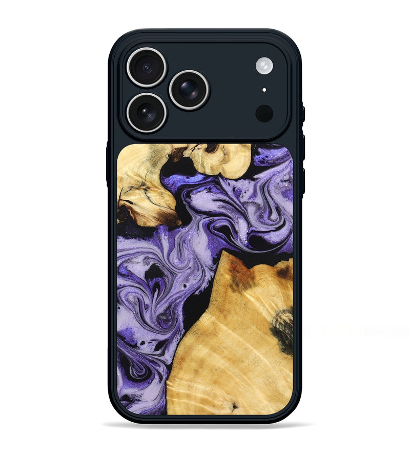 iPhone 17 Pro Max Wood Phone Case - Hakeem (Purple, 831773)