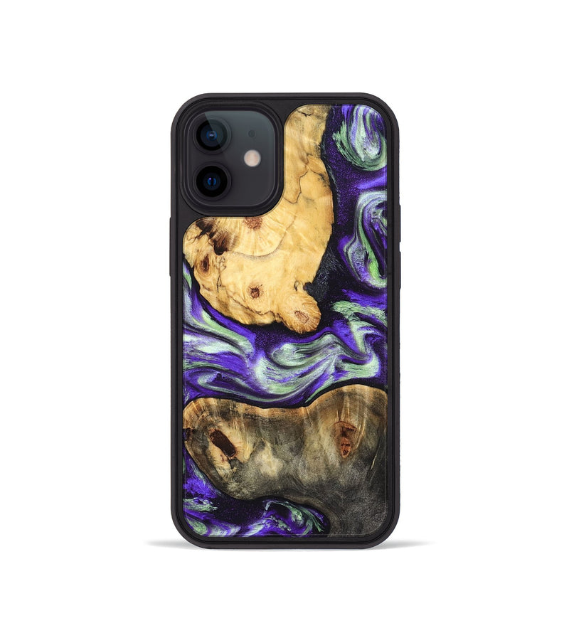 iPhone 12 mini Wood Phone Case - Burt (Purple, 831774)