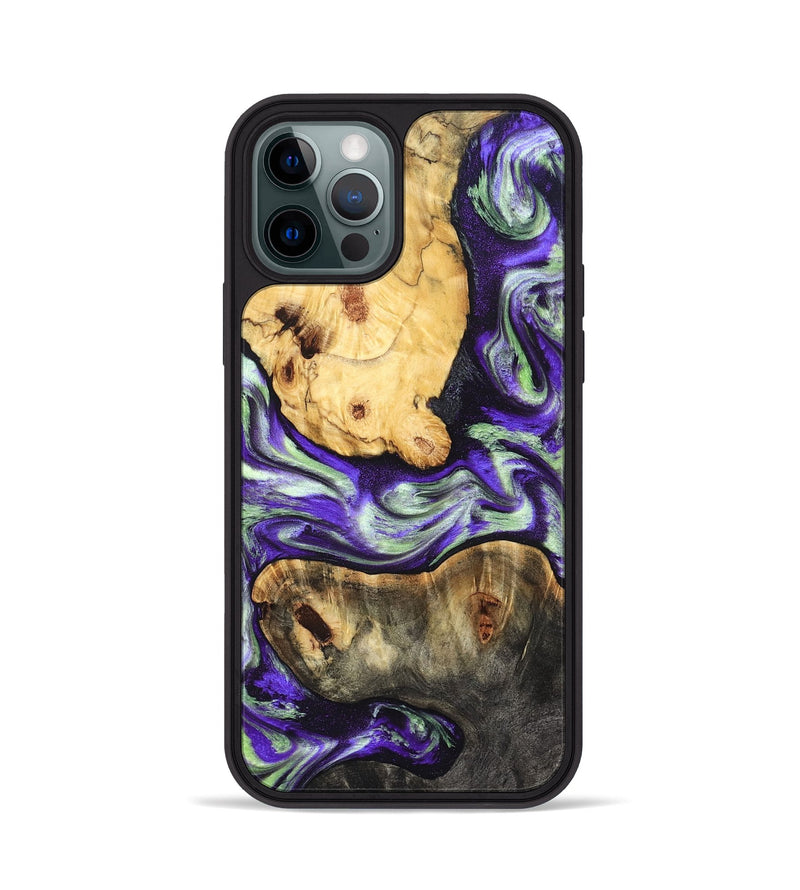 iPhone 12 Pro Wood Phone Case - Burt (Purple, 831774)