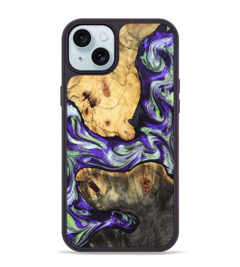 iPhone 15 Plus Wood Phone Case - Burt (Purple, 831774)
