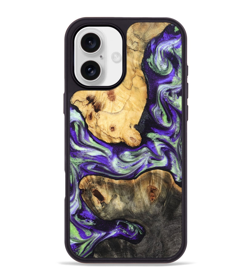 iPhone 16 Plus Wood Phone Case - Burt (Purple, 831774)