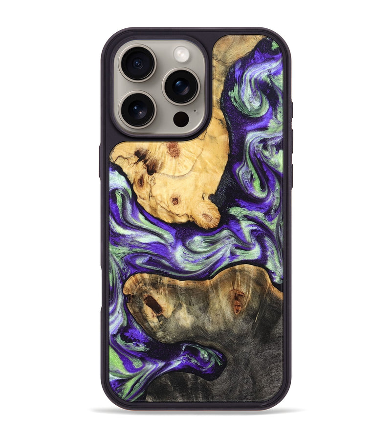iPhone 16 Pro Max Wood Phone Case - Burt (Purple, 831774)