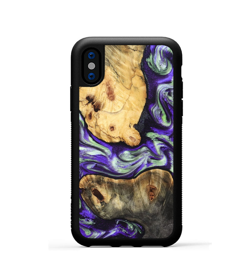 iPhone Xs Wood Phone Case - Burt (Purple, 831774)
