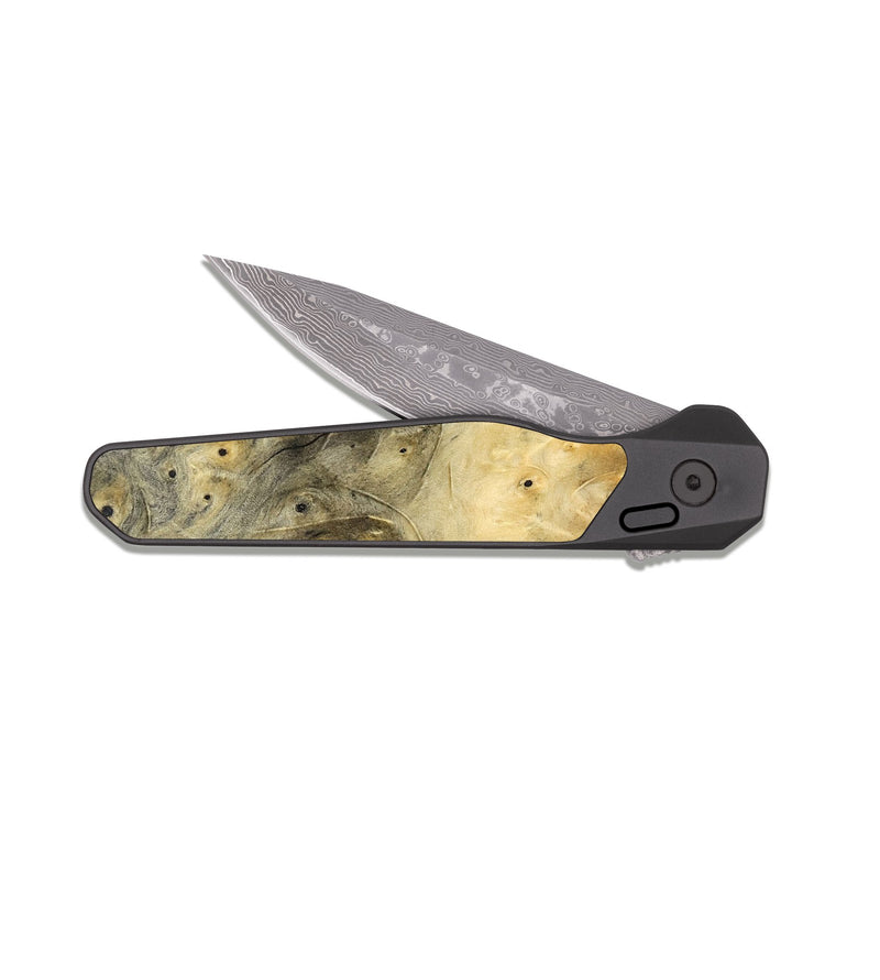 EDC Dark Damascus Wood Pocket Knife - Andres (Purple, 831776)