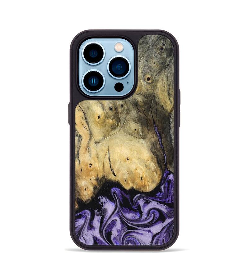 iPhone 14 Pro Wood Phone Case - Andres (Purple, 831776)