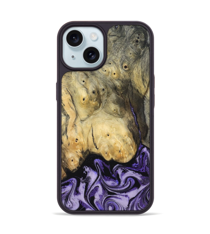 iPhone 15 Wood Phone Case - Andres (Purple, 831776)
