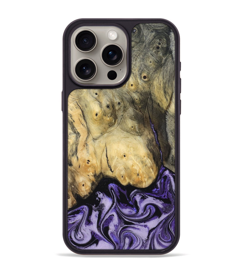iPhone 15 Pro Max Wood Phone Case - Andres (Purple, 831776)