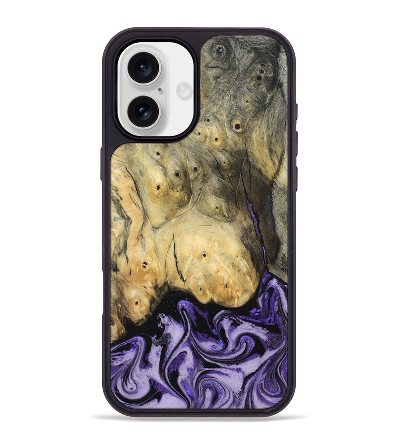 iPhone 16 Plus Wood Phone Case - Andres (Purple, 831776)