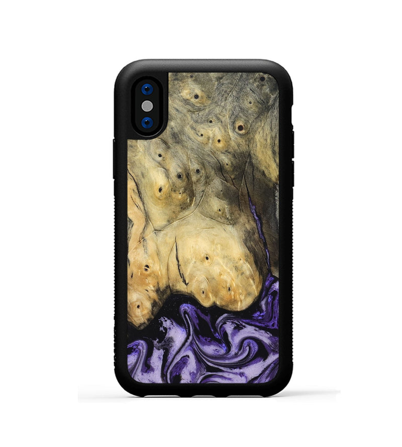 iPhone Xs Wood Phone Case - Andres (Purple, 831776)
