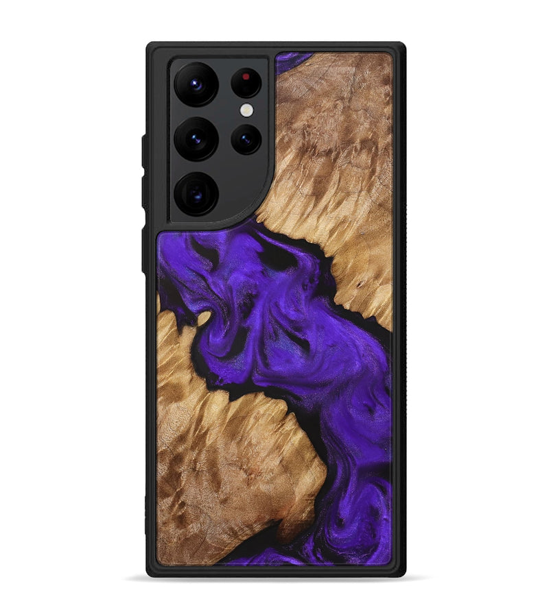 Galaxy S22 Ultra Wood Phone Case - Helene (Purple, 831777)
