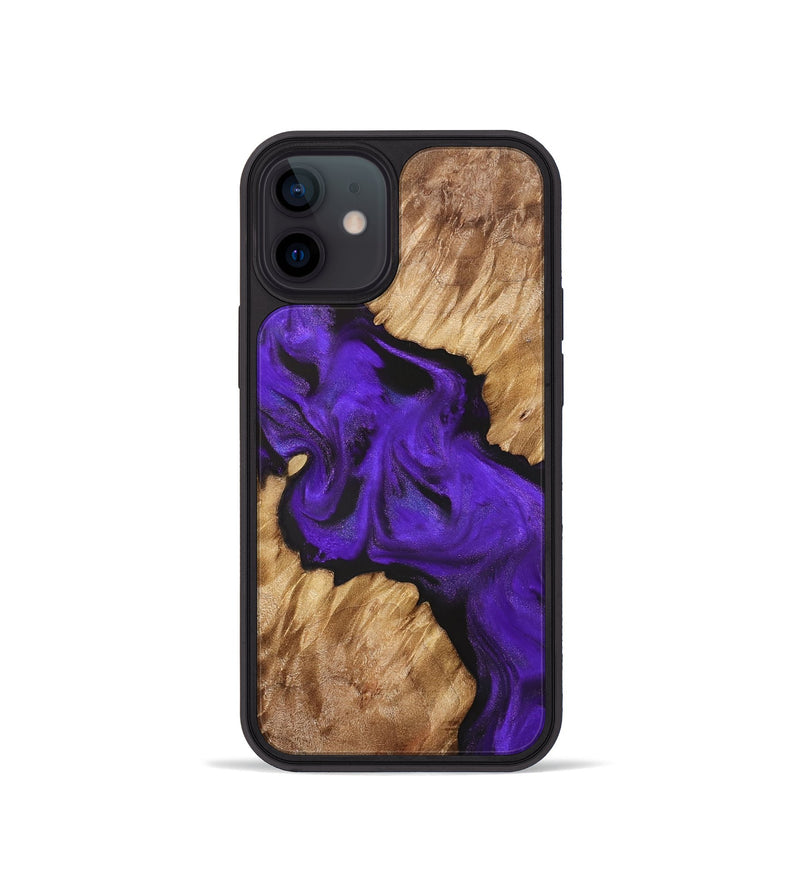 iPhone 12 mini Wood Phone Case - Helene (Purple, 831777)