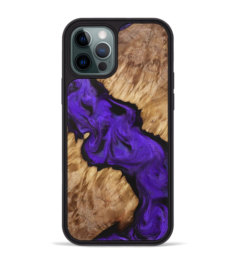 iPhone 12 Pro Max Wood Phone Case - Helene (Purple, 831777)