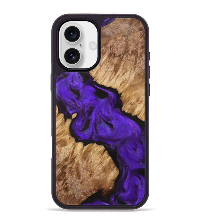 iPhone 16 Plus Wood Phone Case - Helene (Purple, 831777)