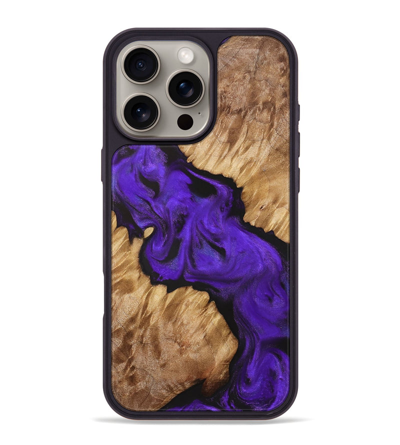 iPhone 16 Pro Max Wood Phone Case - Helene (Purple, 831777)