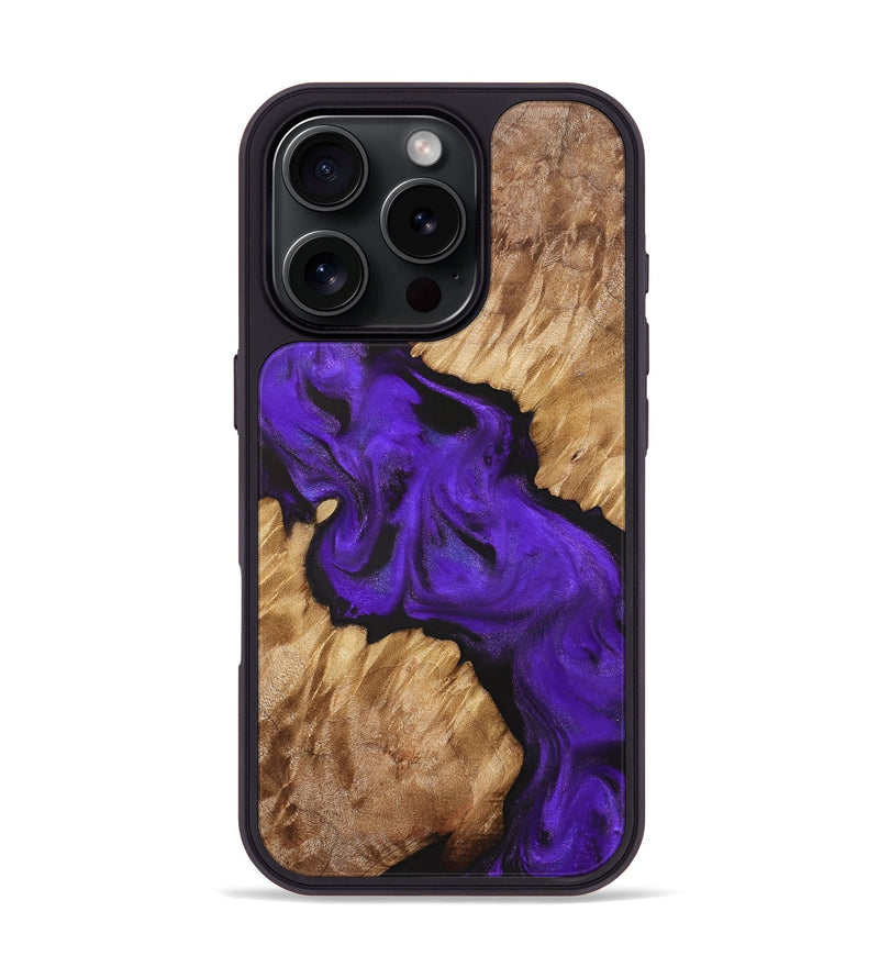 iPhone 16 Pro Wood Phone Case - Helene (Purple, 831777)