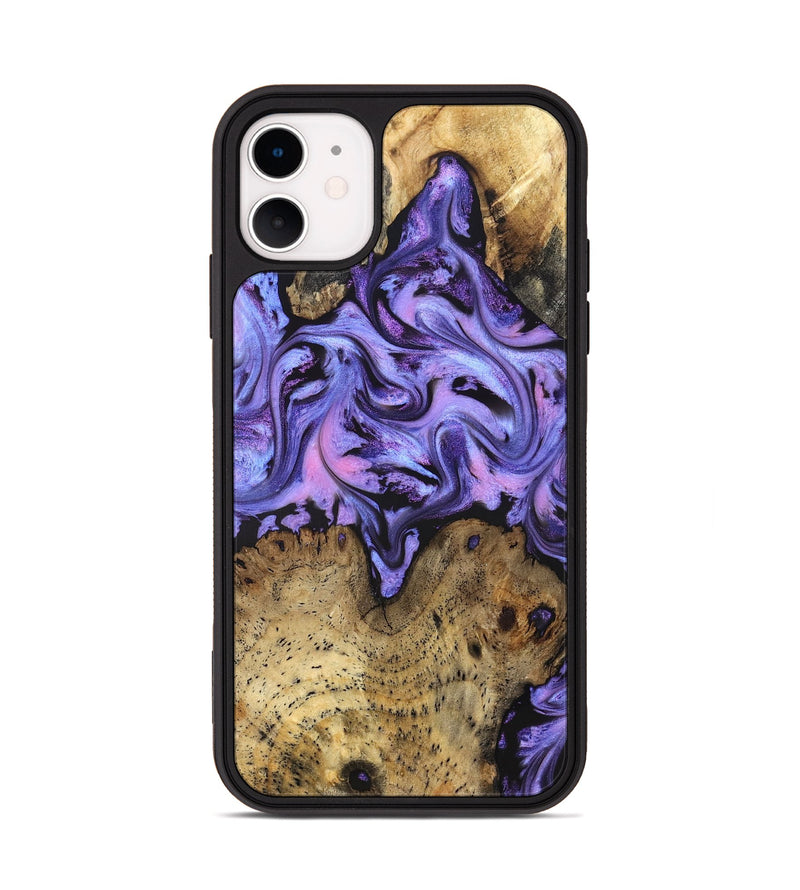 iPhone 11 Wood Phone Case - Deloris (Purple, 831778)