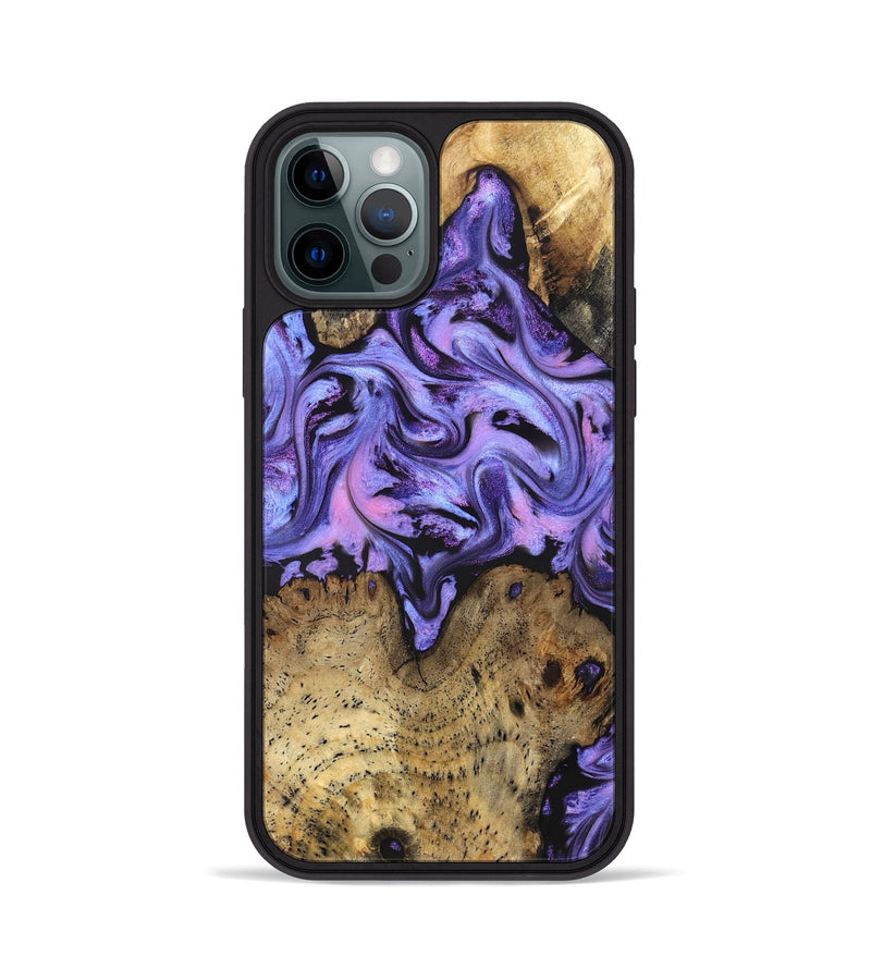 iPhone 12 Pro Wood Phone Case - Deloris (Purple, 831778)
