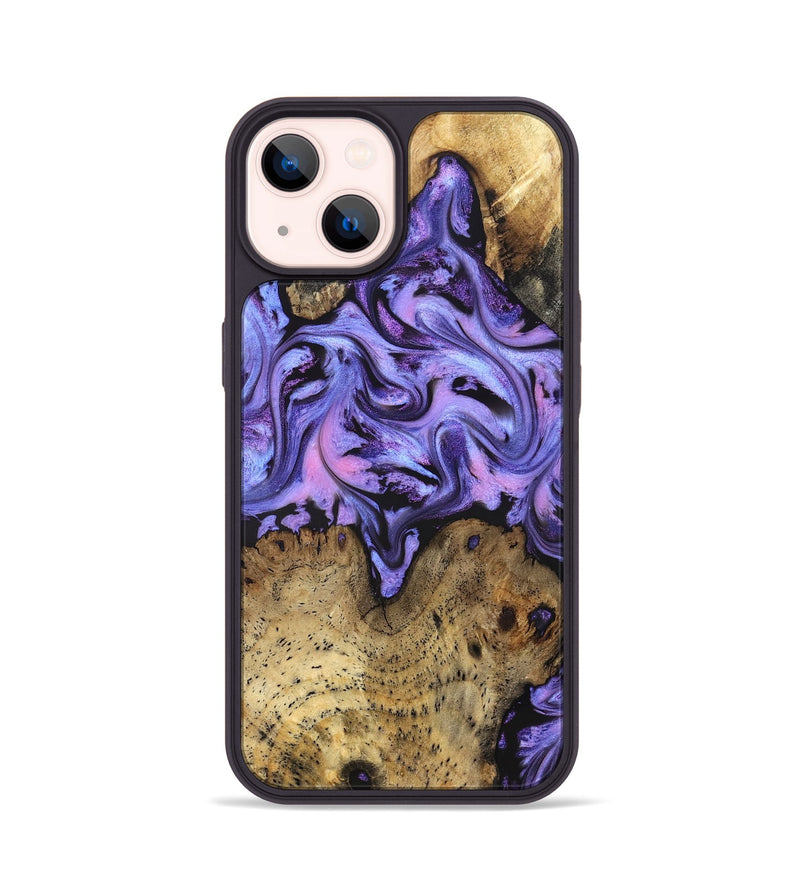 iPhone 14 Wood Phone Case - Deloris (Purple, 831778)